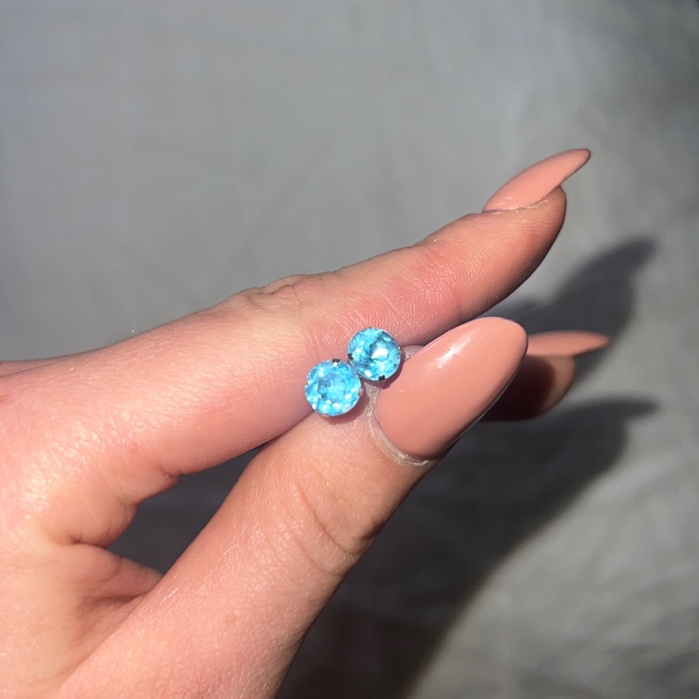 Blue topaz earrings